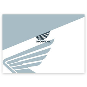 Поздравительная открытка с принтом Honda в Белгороде, 100% бумага | плотность бумаги 280 г/м2, матовая, на обратной стороне линовка и место для марки
 | car | honda | moto | motorbike | race | авто | автомобиль | гонки | марка | машина | мотоцикл | хонда