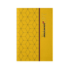 Обложка для паспорта матовая кожа с принтом McLaren в Белгороде, натуральная матовая кожа | размер 19,3 х 13,7 см; прозрачные пластиковые крепления | car | mclaren | race | авто | автомобиль | гонки | макларен | марка | машина