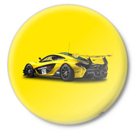 Значок с принтом McLaren в Белгороде,  металл | круглая форма, металлическая застежка в виде булавки | car | mclaren | race | авто | автомобиль | гонки | макларен | марка | машина