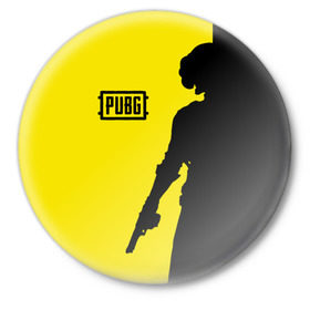 Значок с принтом PUBG в Белгороде,  металл | круглая форма, металлическая застежка в виде булавки | playerunknowns battlegrounds | pubg