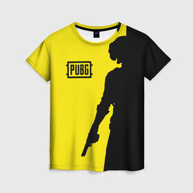 Женская футболка 3D с принтом PUBG в Белгороде, 100% полиэфир ( синтетическое хлопкоподобное полотно) | прямой крой, круглый вырез горловины, длина до линии бедер | playerunknowns battlegrounds | pubg