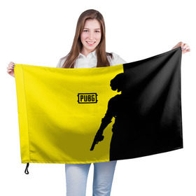 Флаг 3D с принтом PUBG в Белгороде, 100% полиэстер | плотность ткани — 95 г/м2, размер — 67 х 109 см. Принт наносится с одной стороны | playerunknowns battlegrounds | pubg