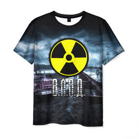 Мужская футболка 3D с принтом S.T.A.L.K.E.R. - В.Л.А.Д. в Белгороде, 100% полиэфир | прямой крой, круглый вырез горловины, длина до линии бедер | stalker | влад | владислав | припять | радиация | сталкер | чернобыль