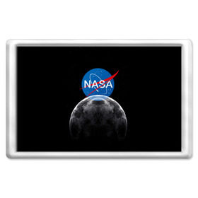 Магнит 45*70 с принтом NASA MOON в Белгороде, Пластик | Размер: 78*52 мм; Размер печати: 70*45 | galaxy | moon | nasa | space | астрономия | известные | космос | луна | наса | планет
