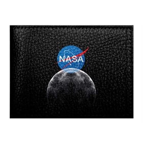 Обложка для студенческого билета с принтом NASA MOON в Белгороде, натуральная кожа | Размер: 11*8 см; Печать на всей внешней стороне | galaxy | moon | nasa | space | астрономия | известные | космос | луна | наса | планет