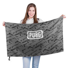 Флаг 3D с принтом PUBG WEAPONS в Белгороде, 100% полиэстер | плотность ткани — 95 г/м2, размер — 67 х 109 см. Принт наносится с одной стороны | playerunknowns battlegrounds | pubg