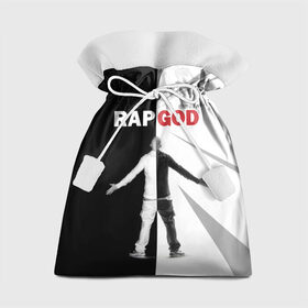 Подарочный 3D мешок с принтом Rap God Eminem в Белгороде, 100% полиэстер | Размер: 29*39 см | Тематика изображения на принте: 