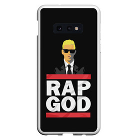 Чехол для Samsung S10E с принтом Rap God Eminem в Белгороде, Силикон | Область печати: задняя сторона чехла, без боковых панелей | actor | american rapper | composer | eminem | music | rap | rap god | record producer |   | актёр | американский | композитор | музыка | музыкальный продюсер | рэп | рэпер