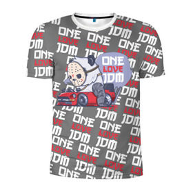 Мужская футболка 3D спортивная с принтом ONE LOVE JDM в Белгороде, 100% полиэстер с улучшенными характеристиками | приталенный силуэт, круглая горловина, широкие плечи, сужается к линии бедра | Тематика изображения на принте: 