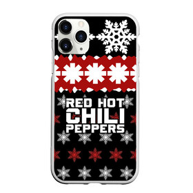 Чехол для iPhone 11 Pro Max матовый с принтом Праздничный RHCP в Белгороде, Силикон |  | Тематика изображения на принте: red hot chili peppers | rhcp | альтернативный | группа | джош клингхоффер | знак | красные острые перцы чили | красный | метал | надпись | новогодний | новый год | праздник | ред хот ч | рождество | рок | рхчп | рэп