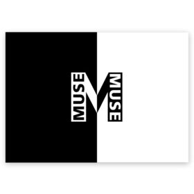 Поздравительная открытка с принтом Muse в Белгороде, 100% бумага | плотность бумаги 280 г/м2, матовая, на обратной стороне линовка и место для марки
 | muse | альтернативный | группа | доминик ховард | крис уолстенхолм | мосе | моус | моусе | муз | муза | музе | музыка | мусе | мэттью беллами | прогрессивный | рок | симфонический | спейс | спейсрок