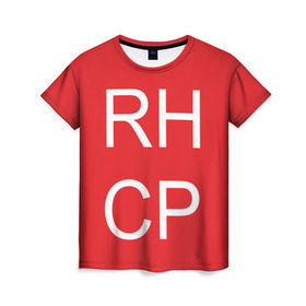 Женская футболка 3D с принтом RHCP в Белгороде, 100% полиэфир ( синтетическое хлопкоподобное полотно) | прямой крой, круглый вырез горловины, длина до линии бедер | frusciante | red hot chilli peppers | rock | кидис | перцы | рэд хот | фли | фрушчанте | чилли пэпперс | энтони киддис