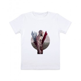 Детская футболка хлопок с принтом Викинги 4 в Белгороде, 100% хлопок | круглый вырез горловины, полуприлегающий силуэт, длина до линии бедер | 