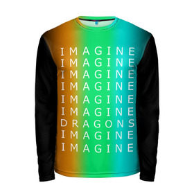 Мужской лонгслив 3D с принтом IMAGINE DRAGONS в Белгороде, 100% полиэстер | длинные рукава, круглый вырез горловины, полуприлегающий силуэт | evolve | imagine dragons | new age | вокалист | группа | драгонс | известные | личности | надписи | реп | рок | триколор | фирменные цвета | яркие