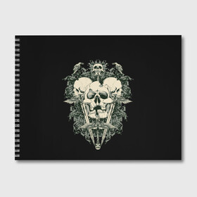 Альбом для рисования с принтом Смотритель за миром в Белгороде, 100% бумага
 | матовая бумага, плотность 200 мг. | ад | арт | дьявол | кости | монстр | пламя | традиция | узор | череп