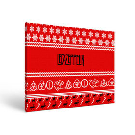 Холст прямоугольный с принтом Праздничный Led Zeppelin в Белгороде, 100% ПВХ |  | led zeppelin | блюз | группа | джимми пейдж | джон генри бонэм | джон пол джонс | знак | красный | лед зепелен | лед зеппелин | метал | надпись | новогодний | новый год | праздник | роберт плант | рождество