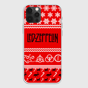 Чехол для iPhone 12 Pro Max с принтом Праздничный Led Zeppelin в Белгороде, Силикон |  | Тематика изображения на принте: led zeppelin | блюз | группа | джимми пейдж | джон генри бонэм | джон пол джонс | знак | красный | лед зепелен | лед зеппелин | метал | надпись | новогодний | новый год | праздник | роберт плант | рождество