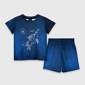 Детский костюм с шортами 3D с принтом Стрелец в Белгороде,  |  | sagittarius | звезды | знаки зодиака | космос | созвездие | стрелец
