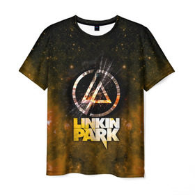 Мужская футболка 3D с принтом Linkin Park космос в Белгороде, 100% полиэфир | прямой крой, круглый вырез горловины, длина до линии бедер | bennington | chester | linkin park | альтернативный | беннингтон | группа | ленкин | линкин | майк | метал | музыкант | ню | нюметал | парк | певец | рок | рэп | честер | электроник