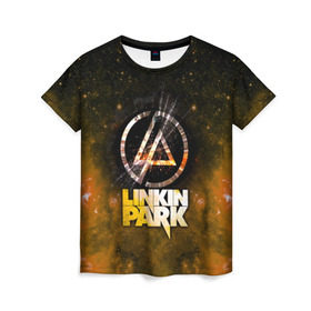 Женская футболка 3D с принтом Linkin Park космос в Белгороде, 100% полиэфир ( синтетическое хлопкоподобное полотно) | прямой крой, круглый вырез горловины, длина до линии бедер | bennington | chester | linkin park | альтернативный | беннингтон | группа | ленкин | линкин | майк | метал | музыкант | ню | нюметал | парк | певец | рок | рэп | честер | электроник