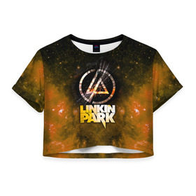 Женская футболка 3D укороченная с принтом Linkin Park космос в Белгороде, 100% полиэстер | круглая горловина, длина футболки до линии талии, рукава с отворотами | bennington | chester | linkin park | альтернативный | беннингтон | группа | ленкин | линкин | майк | метал | музыкант | ню | нюметал | парк | певец | рок | рэп | честер | электроник