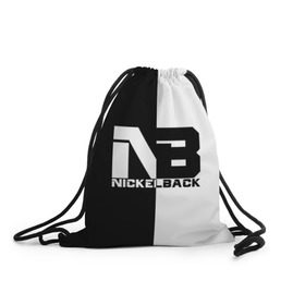 Рюкзак-мешок 3D с принтом Nickelback в Белгороде, 100% полиэстер | плотность ткани — 200 г/м2, размер — 35 х 45 см; лямки — толстые шнурки, застежка на шнуровке, без карманов и подкладки | nickelback | никелбек | никл бек