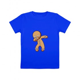 Детская футболка хлопок с принтом Печенька НОВЫЙ ГОД DAB в Белгороде, 100% хлопок | круглый вырез горловины, полуприлегающий силуэт, длина до линии бедер | 