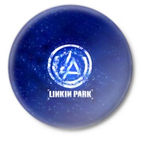 Значок с принтом Linkin Park в Белгороде,  металл | круглая форма, металлическая застежка в виде булавки | 