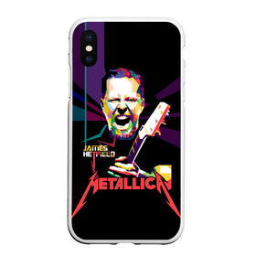 Чехол для iPhone XS Max матовый с принтом Metallica James Alan Hatfield в Белгороде, Силикон | Область печати: задняя сторона чехла, без боковых панелей | alan | american | band | hard | hatfield | james | metal | metallica | rock | thrash | алан | американская | джеймс | метал группа | трэш метал | хард рок | хэтфилд