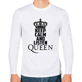 Мужской лонгслив хлопок с принтом Keep calm and listen Queen в Белгороде, 100% хлопок |  | paul rodgers | queen | quen | брайан мэй | глэм | группа | джон дикон | квин | королева | куин | меркури | меркьюри | мэркури | поп | роджер тейлор | рок | фредди | фреди | хард | хардрок