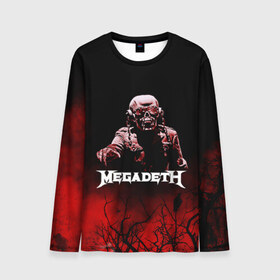 Мужской лонгслив 3D с принтом Megadeth в Белгороде, 100% полиэстер | длинные рукава, круглый вырез горловины, полуприлегающий силуэт | 