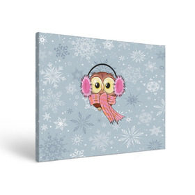 Холст прямоугольный с принтом Милая совушка в Белгороде, 100% ПВХ |  | owl | pattern | абстракция | арт | животный | зима | милые | птицы | снег | снежинки | совы | текстура | узор