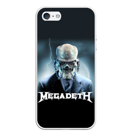 Чехол для iPhone 5/5S матовый с принтом Megadeth в Белгороде, Силикон | Область печати: задняя сторона чехла, без боковых панелей | megadeth |   megadet | группа | дирк вербурен | дэвид эллефсон | дэйв мастейн | кико лоурейро | мегадет | мегадетх | метал | рок | трэш | трэшметал | тяжелый | хард | хардрок | хеви | хевиметал