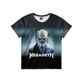Детская футболка 3D с принтом Megadeth в Белгороде, 100% гипоаллергенный полиэфир | прямой крой, круглый вырез горловины, длина до линии бедер, чуть спущенное плечо, ткань немного тянется | megadeth |   megadet | группа | дирк вербурен | дэвид эллефсон | дэйв мастейн | кико лоурейро | мегадет | мегадетх | метал | рок | трэш | трэшметал | тяжелый | хард | хардрок | хеви | хевиметал