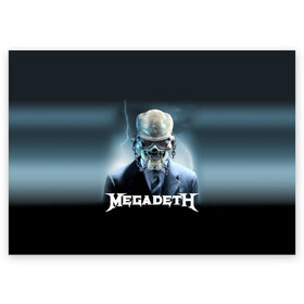 Поздравительная открытка с принтом Megadeth в Белгороде, 100% бумага | плотность бумаги 280 г/м2, матовая, на обратной стороне линовка и место для марки
 | megadeth |   megadet | группа | дирк вербурен | дэвид эллефсон | дэйв мастейн | кико лоурейро | мегадет | мегадетх | метал | рок | трэш | трэшметал | тяжелый | хард | хардрок | хеви | хевиметал