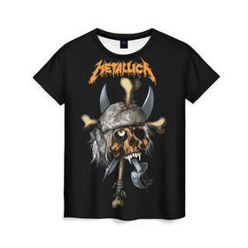 Женская футболка 3D с принтом Metallica в Белгороде, 100% полиэфир ( синтетическое хлопкоподобное полотно) | прямой крой, круглый вырез горловины, длина до линии бедер | american | band | cliff burton | dave mustaine | hard | james hatfield | jason newsted | kirk hammett | lars ulrich | metal | metallica | robert trujillo | rock | ron mcgowney | thrash | американская | джеймс хэтфилд | ларс ул | метал группа | трэш метал 