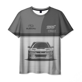 Мужская футболка 3D с принтом Subaru в Белгороде, 100% полиэфир | прямой крой, круглый вырез горловины, длина до линии бедер | car | impreza | jdm | race | sti | subaru | wrx | авто | гонки | импреза | машина | субару