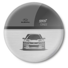Значок с принтом Subaru в Белгороде,  металл | круглая форма, металлическая застежка в виде булавки | car | impreza | jdm | race | sti | subaru | wrx | авто | гонки | импреза | машина | субару