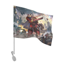 Флаг для автомобиля с принтом Warhammer 40000 в Белгороде, 100% полиэстер | Размер: 30*21 см | crusade | eternal | броня | воины | воители | доспехи | игры | фантастика | фэнтези