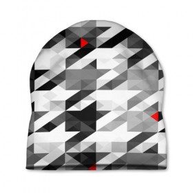 Шапка 3D с принтом gray geometry collection в Белгороде, 100% полиэстер | универсальный размер, печать по всей поверхности изделия | abstraction | geometry | абстракция | геометрия | грань | краски | кубик | кубики | линии | мозаика | разноцветные | ребро | текстура | тени | узор