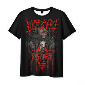 Мужская футболка 3D с принтом Napalm death в Белгороде, 100% полиэфир | прямой крой, круглый вырез горловины, длина до линии бедер | core | grind | grindcore | metal | trash | грайндкор | дет | дэт | метал | напалм | трэш | трэшкор