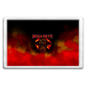 Магнит 45*70 с принтом Megadeth в Белгороде, Пластик | Размер: 78*52 мм; Размер печати: 70*45 | Тематика изображения на принте: megadet | megadeth | группа | дирк вербурен | дэвид эллефсон | дэйв мастейн | кико лоурейро | мегадет | мегадетх | метал | рок | трэш | трэшметал | тяжелый | хард | хардрок | хеви | хевиметал
