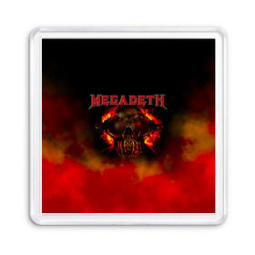 Магнит 55*55 с принтом Megadeth в Белгороде, Пластик | Размер: 65*65 мм; Размер печати: 55*55 мм | Тематика изображения на принте: megadet | megadeth | группа | дирк вербурен | дэвид эллефсон | дэйв мастейн | кико лоурейро | мегадет | мегадетх | метал | рок | трэш | трэшметал | тяжелый | хард | хардрок | хеви | хевиметал