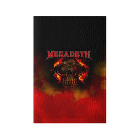 Обложка для паспорта матовая кожа с принтом Megadeth в Белгороде, натуральная матовая кожа | размер 19,3 х 13,7 см; прозрачные пластиковые крепления | megadet | megadeth | группа | дирк вербурен | дэвид эллефсон | дэйв мастейн | кико лоурейро | мегадет | мегадетх | метал | рок | трэш | трэшметал | тяжелый | хард | хардрок | хеви | хевиметал