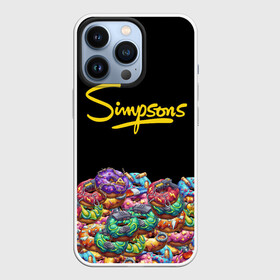 Чехол для iPhone 13 Pro с принтом SIMPSONS в Белгороде,  |  | Тематика изображения на принте: simpsons | еда | пончики | симпсоны