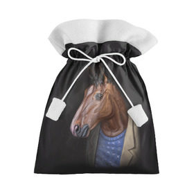 Подарочный 3D мешок с принтом BoJack в Белгороде, 100% полиэстер | Размер: 29*39 см | Тематика изображения на принте: bojack horseman | конь боджек | лошадь боджек