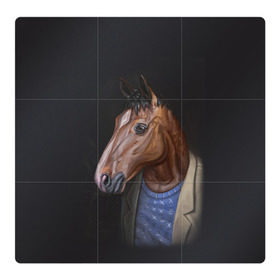 Магнитный плакат 3Х3 с принтом BoJack в Белгороде, Полимерный материал с магнитным слоем | 9 деталей размером 9*9 см | bojack horseman | конь боджек | лошадь боджек