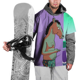 Накидка на куртку 3D с принтом BoJack в Белгороде, 100% полиэстер |  | Тематика изображения на принте: bojack horseman | конь боджек | лошадь боджек
