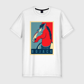 Мужская футболка премиум с принтом BoJack Horseman в Белгороде, 92% хлопок, 8% лайкра | приталенный силуэт, круглый вырез ворота, длина до линии бедра, короткий рукав | 