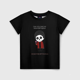 Детская футболка 3D с принтом HEAVYDIRTYSOUL в Белгороде, 100% гипоаллергенный полиэфир | прямой крой, круглый вырез горловины, длина до линии бедер, чуть спущенное плечо, ткань немного тянется | rock | twenty one pilots | рок группа